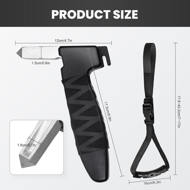 Gatnetly 2 Pack Auto Cane Portable Vehicle Support Handle,Car Handle Assist for Elderly 3 in 1 Multifunctional Car Handle for Seniors and Handicapped, Car Handle Strap with Nylon Band (Black) - Image 2